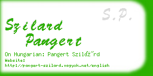 szilard pangert business card